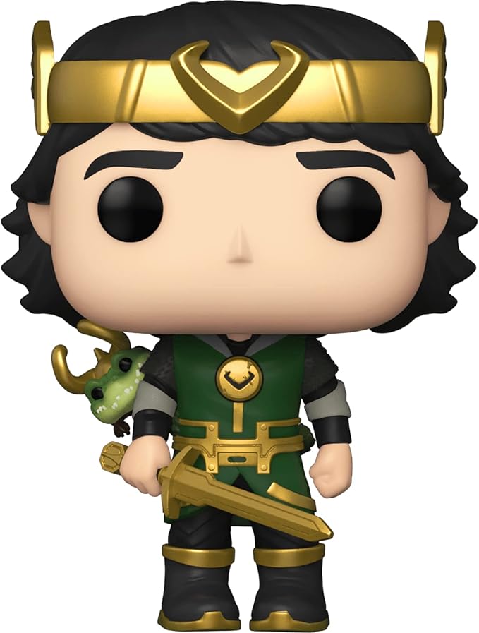 Kid L o k i : P o p ! Vinyl Figurine Bundle with 1 Compatible 'ToysDiva' Graphic Protector (900-55746 - B)