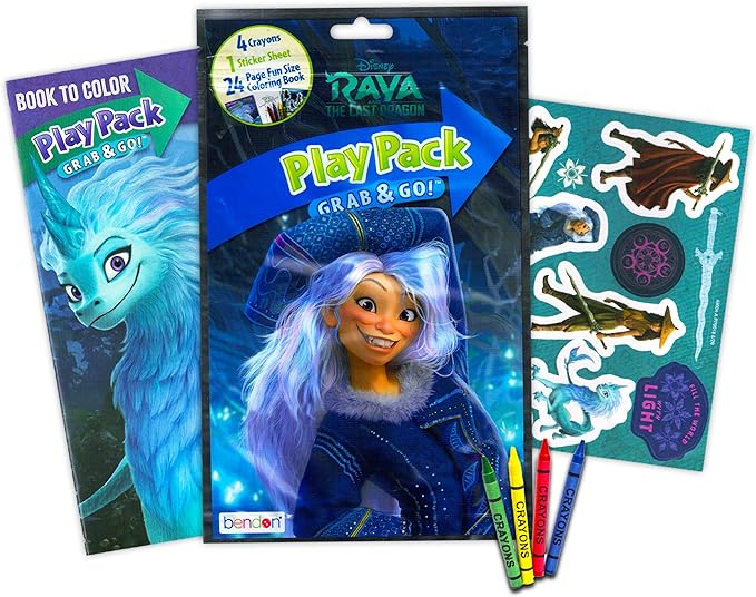 Disney Raya and the Last Dragon Party Favors Bundle Set ~ 12 Pack Mini Disney Raya Coloring Books with Stickers! (Disney Raya Party Supplies)