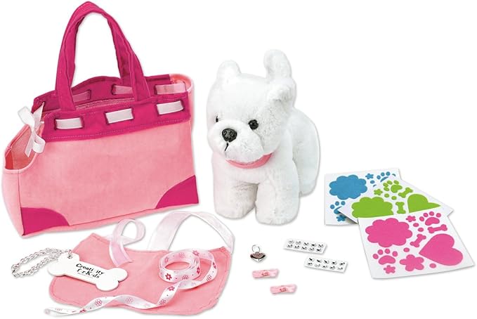 Creativity for Kids Designer Doggie: DIY Plush Toy Dog and Carrier Purse - Arts and Crafts for Girls Ages 4-5+, Toddler Activities and Toys for Girls, Gifts for Kids