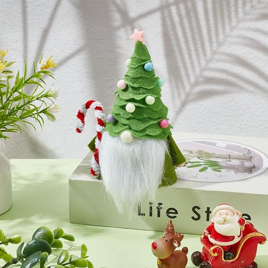 INFUNLY 4Sets DIY Christmas Tree Gnome Santa Kit for Beginners Complete Christmas Tree Gnome Kit for Adults Kids Starters to Learn with Instruction Handmade Christmas Dwarf Kit Gift Decoration Crafts