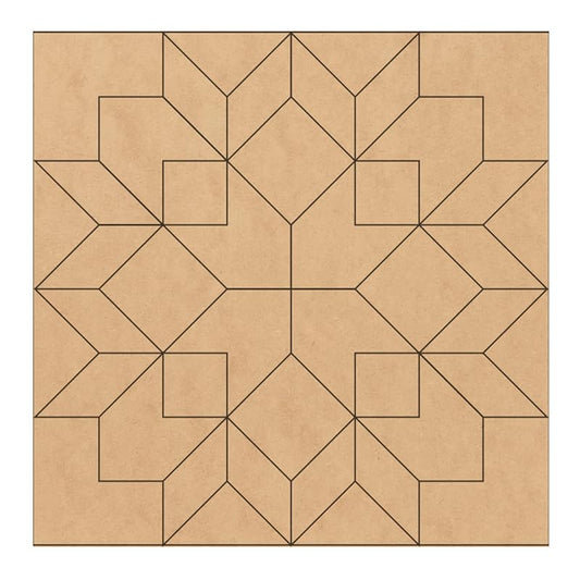 Floral Unfinished Barn Quilt Square Wooden Sign DIY Craft Kits to Paint for Adults, Garden Country Decor Canvas Quilts Painting Blocks (6 inches, Large Flower) AVTRBoutique