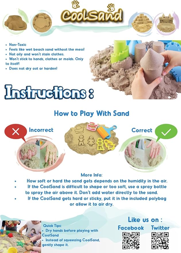 Black 14 oz Refill Pack - Moldable Indoor Play Sand in Resealable Bag