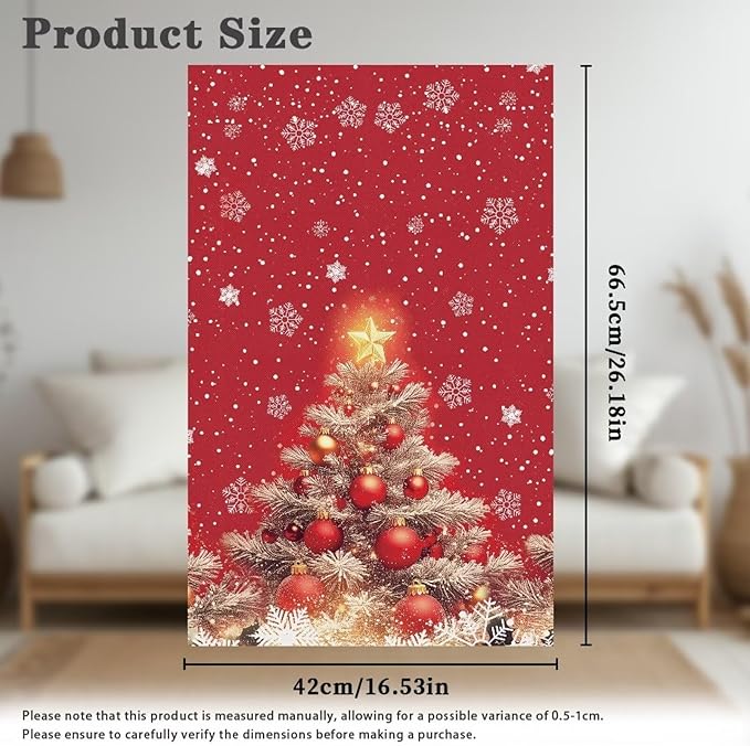Christmas Decorations Xmas Tree Recliner Headrest Cover for Recliners Breathable Sofa Head Protector for Home Couch Loveseats Decoration
